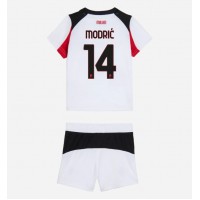 Stroje piłkarskie AC Milan Luka Modric #14 Koszulka Wyjazdowej dla dzieci 2025-26 Krótki Rękaw (+ szorty)